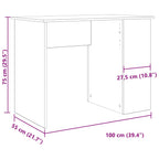 Schreibtisch Altholz-Optik 100x55x75 cm Holzwerkstoff
