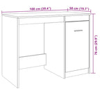 Schreibtisch Artisan-Eiche 100x50x76 cm Holzwerkstoff