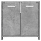 Waschbeckenunterschrank Betongrau 60x33x60 cm Holzwerkstoff