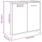 Waschbeckenunterschrank Altholz-Optik 60x33x60 cm Holzwerkstoff