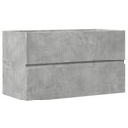 Bad-Hängeschrank Betongrau 80x38,5x45 cm Holzwerkstoff