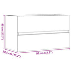 Bad-Hängeschrank Betongrau 80x38,5x45 cm Holzwerkstoff