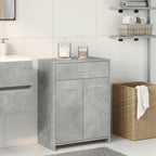 Badezimmerschrank Betongrau 60x33x80 cm Holzwerkstoff