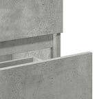 Badschrank mit Spiegel Betongrau Holzwerkstoff
