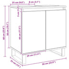 Badschrank Artisan-Eiche 58x33x60 cm Holzwerkstoff
