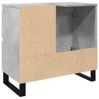 Waschbeckenunterschrank Betongrau 65x33x60 cm Holzwerkstoff