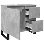 Waschbeckenunterschrank Betongrau 65x33x60 cm Holzwerkstoff