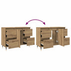 Badschrank Artisan-Eiche 80x33x60 cm Holzwerkstoff