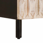 Waschbeckenschrank Weiß 62 x 33 x 58 cm Massivholz Mango