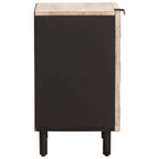 Badezimmerschrank mit Tür Weiß 38 x 33 x 58 cm Massivholz Mango