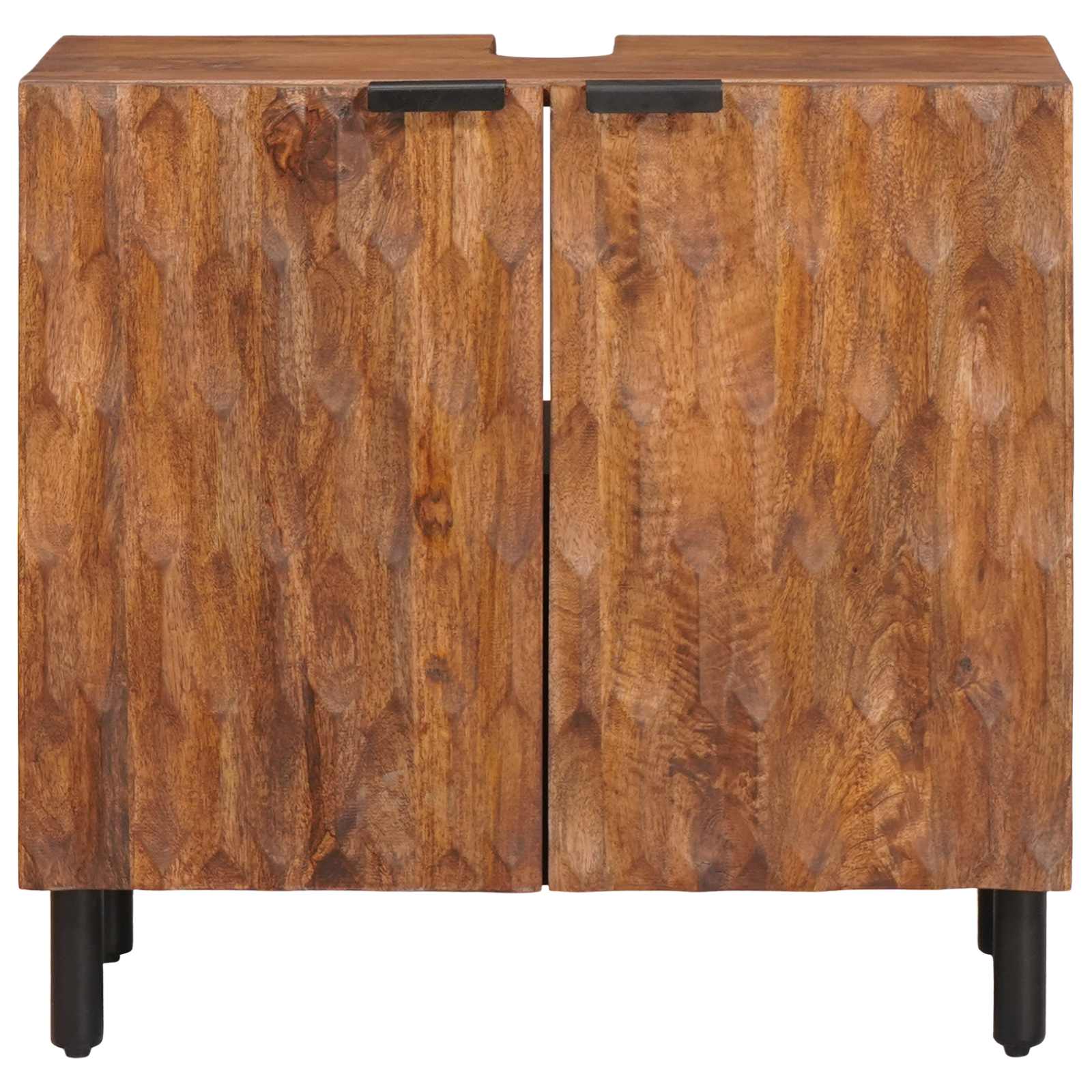 Waschbeckenschrank Braun 62 x 33 x 58 cm Massivholz Mango