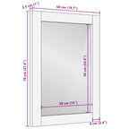 Badezimmer Spiegel Akazienbraune Oberfläche 50 x 70 x 2,5 cm