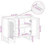 Waschbeckenschrank Braun 62 x 33 x 58 cm Massivholz Mango