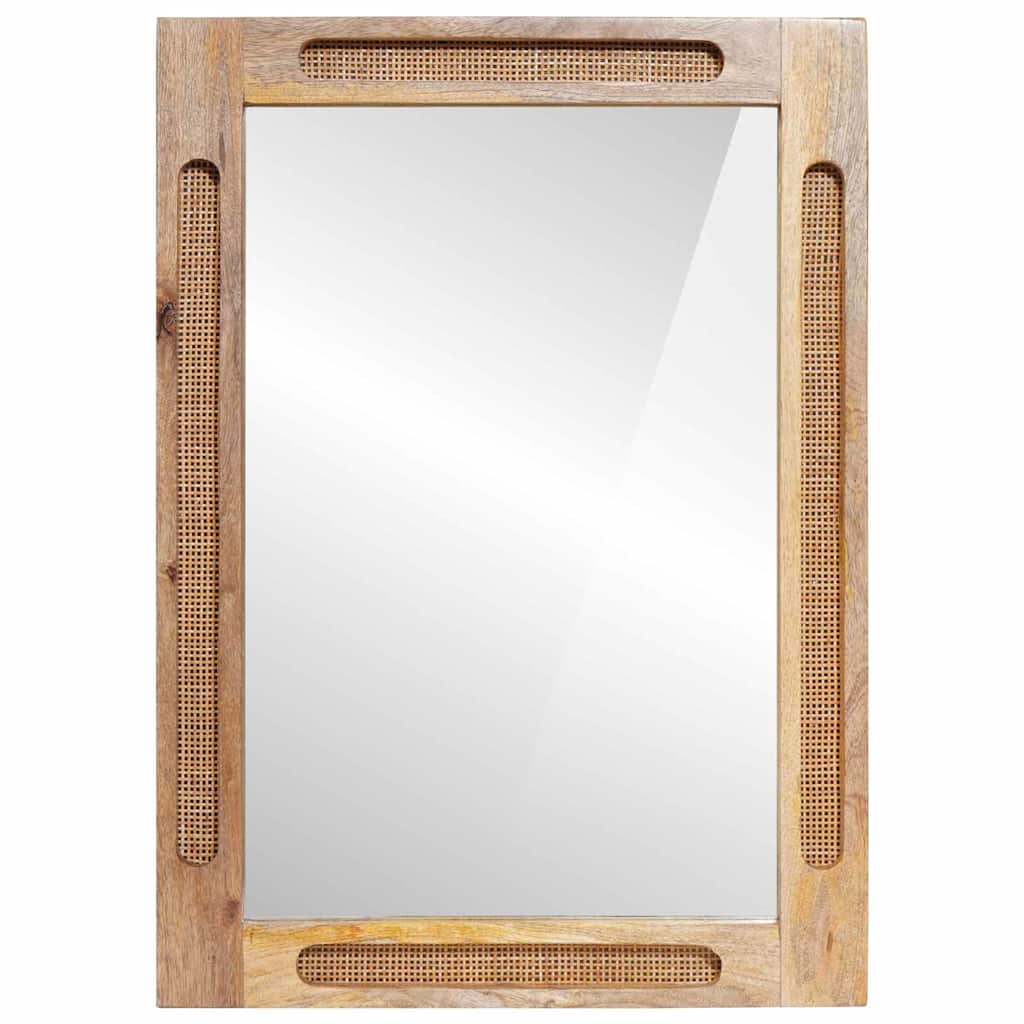 Badezimmer Spiegel Braun 50 x 2,5 x 70 cm Massivholz Mango