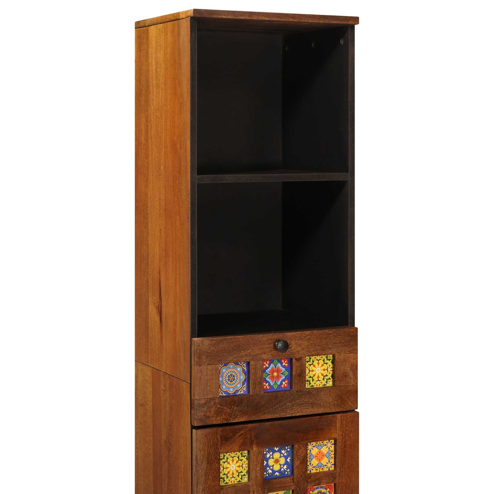 Badezimmerschrank mit Schubladen Walnuss 38 x 33 x 160 cm