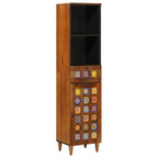Badezimmerschrank mit Schubladen Walnuss 38 x 33 x 160 cm
