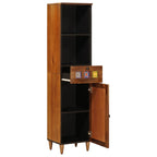 Badezimmerschrank mit Schubladen Walnuss 38 x 33 x 160 cm
