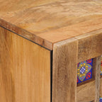 Waschbeckenschrank Natur 62 x 33 x 58 cm Massivholz Mango