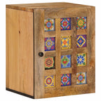Badezimmer Hängeschrank Natur 38 x 33 x 48 cm Massivholz Mango