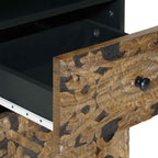 Badezimmerschrank Braun 38 x 33,5 x 160 cm Massivholz Mango