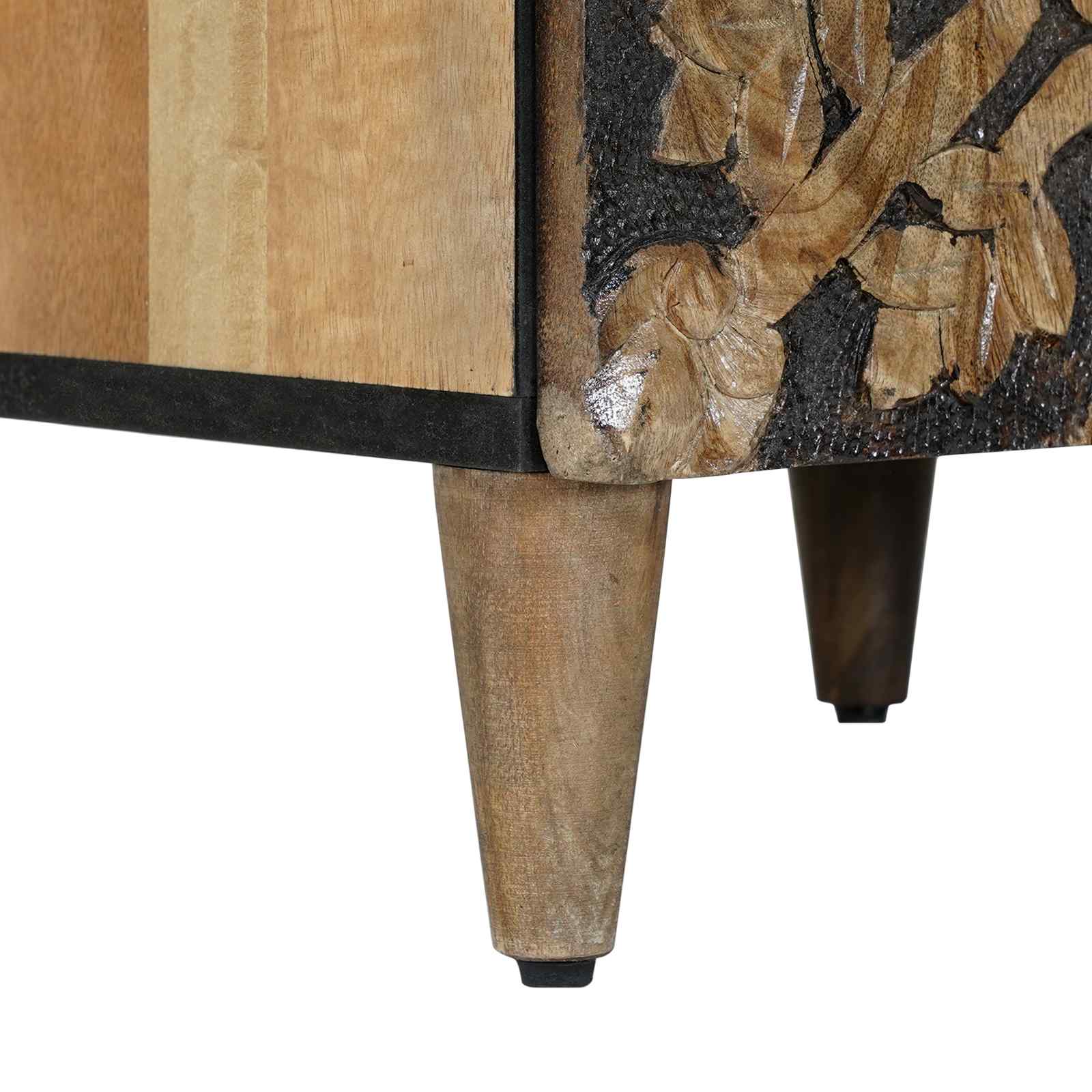 Badezimmerschrank Braun 38 x 33,5 x 160 cm Massivholz Mango