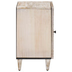 Badezimmerschrank Weiß 38 x 33,5 x 58 cm Massivholz Mango
