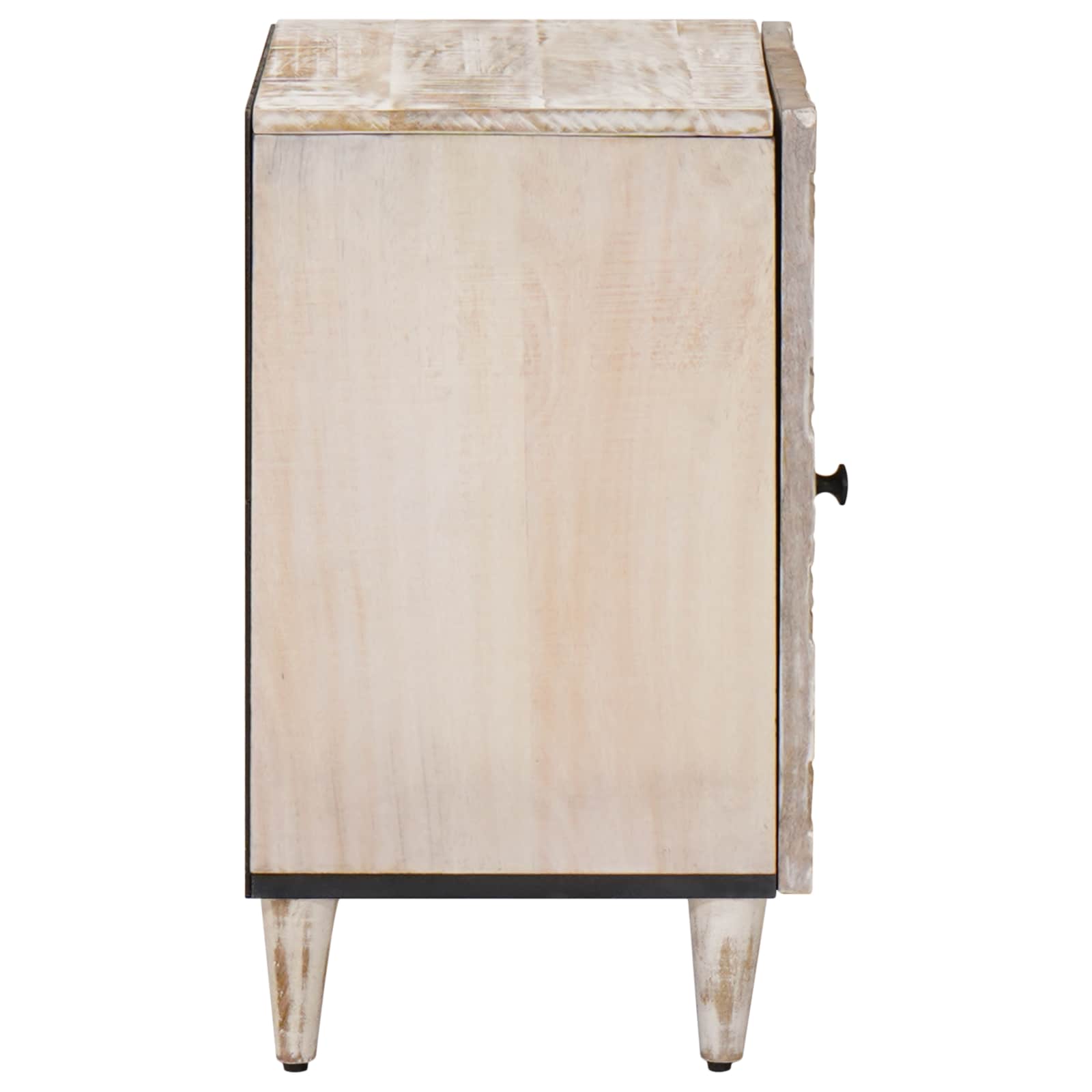 Badezimmerschrank Weiß 38 x 33,5 x 58 cm Massivholz Mango