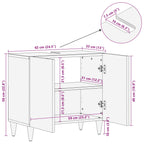 Waschbeckenunterschrank mit Speicher Mehrfarbig 62 x 33 x 58 cm