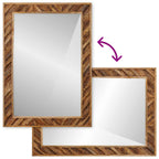Spiegel Wandmontiert mit Spiegel Braun 70 x 50 x 3 cm Glas