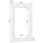 Spiegel Wandmontiert mit Spiegel Braun 70 x 50 x 3 cm Glas