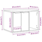 Katzenklo Altholz-Optik 60x40x40 cm Holzwerkstoff