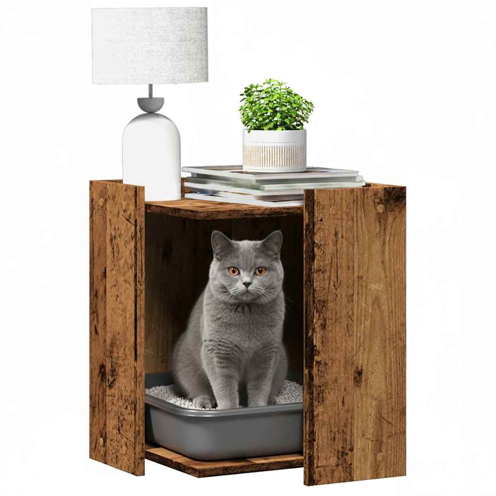 Katzenklo Altholz-Optik 42x42x51 cm Holzwerkstoff