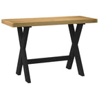 Schreibtisch NOAIN X-Form-Beine 120x50x75 cm Massivholz Kiefer