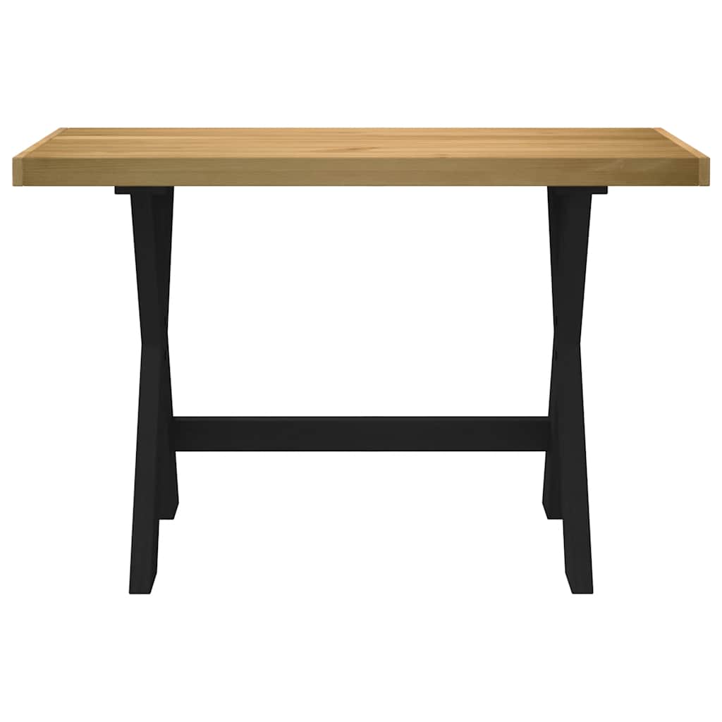 Schreibtisch NOAIN X-Form-Beine 120x50x75 cm Massivholz Kiefer