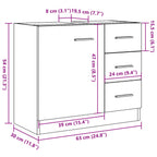 Waschbeckenunterschrank Altholz-Optik 63x30x54 cm Holzwerkstoff