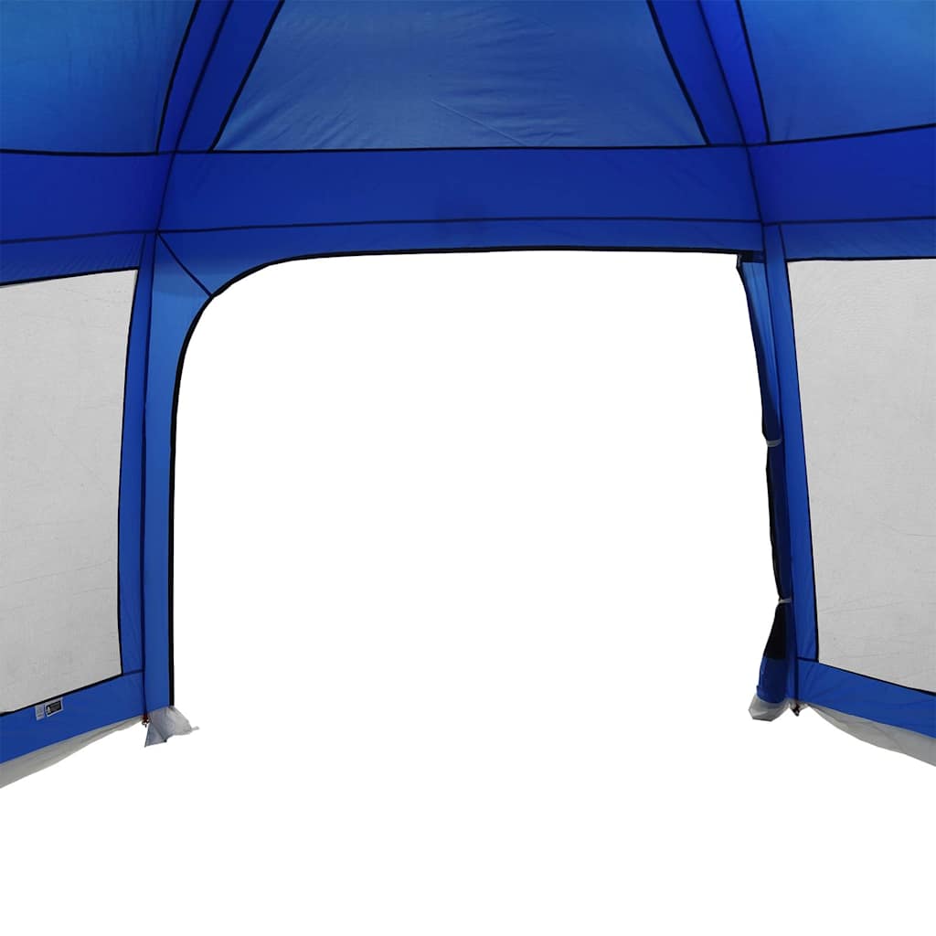 Poolzelt mit abnehmbarem Überzelt Netzwänden Azurblau 512x458cm