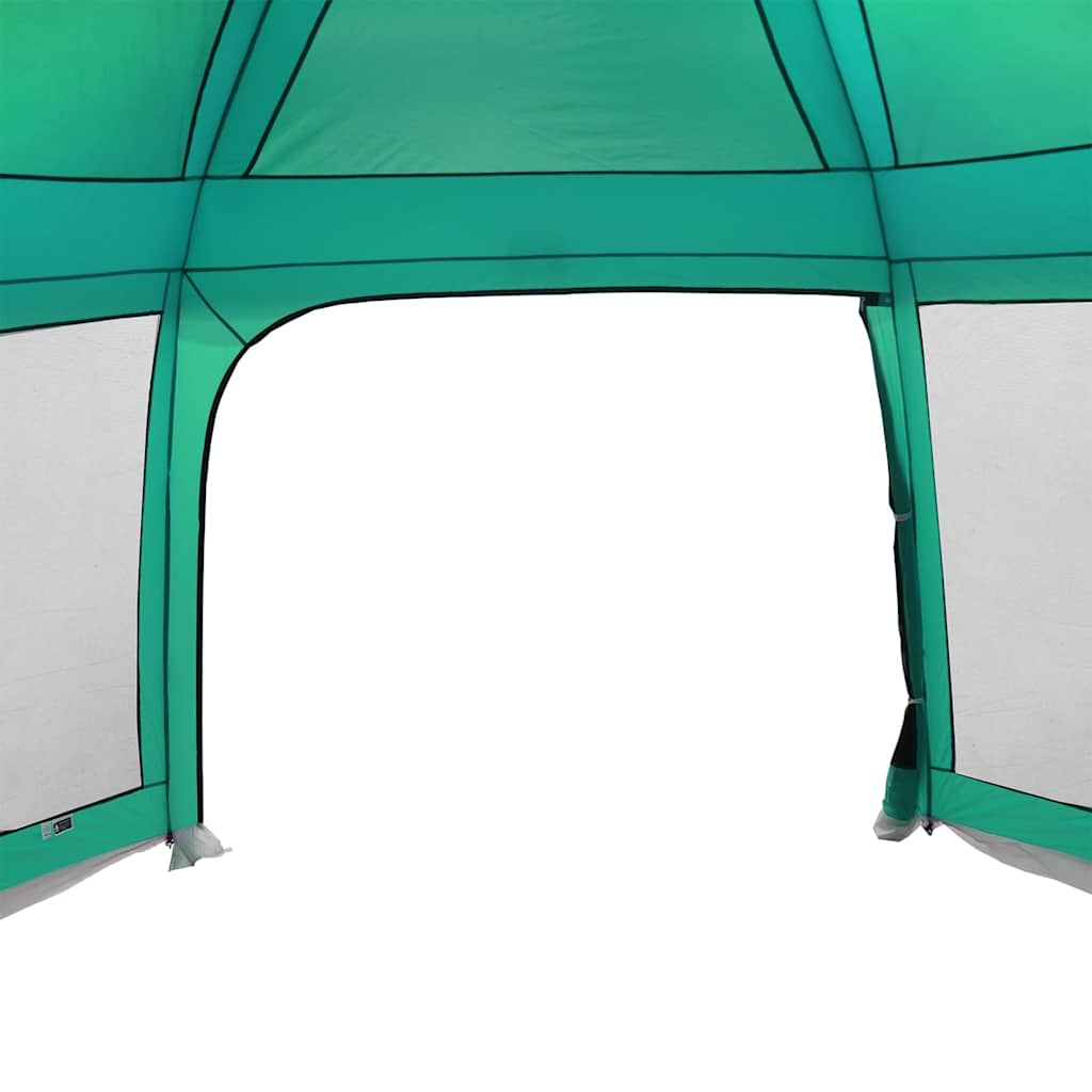 Poolzelt mit abnehmbarem Überzelt Netzwänden Meergrün 512x458cm