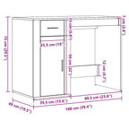 Schreibtisch Altholz-Optik 100x49x75 cm Holzwerkstoff