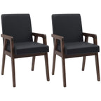 Esszimmerstühle mit Kissen 2 Stk. Braun Massivholz Gummibaum