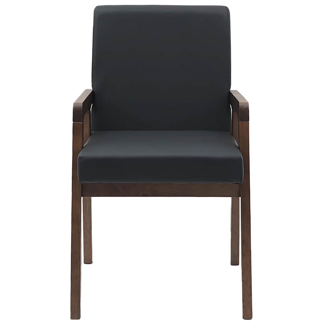 Esszimmerstühle mit Kissen 2 Stk. Braun Massivholz Gummibaum