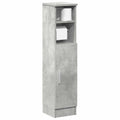 Badezimmerschrank mit Rollenhalter Betongrau 20,5x22x90 cm