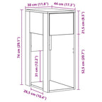 Computerschrank mit Schublade Sonoma-Eiche 30x44x74 cm