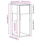 Computerschrank mit Schublade Betongrau 30x44x74 cm