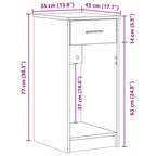 Computerschrank mit Schublade Weiß 35x45x77 cm