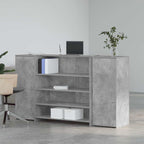 Empfangstheke Betongrau 180x50x103,5 cm Holzwerkstoff