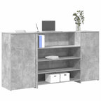 Empfangstheke Betongrau 200x50x103,5 cm Holzwerkstoff