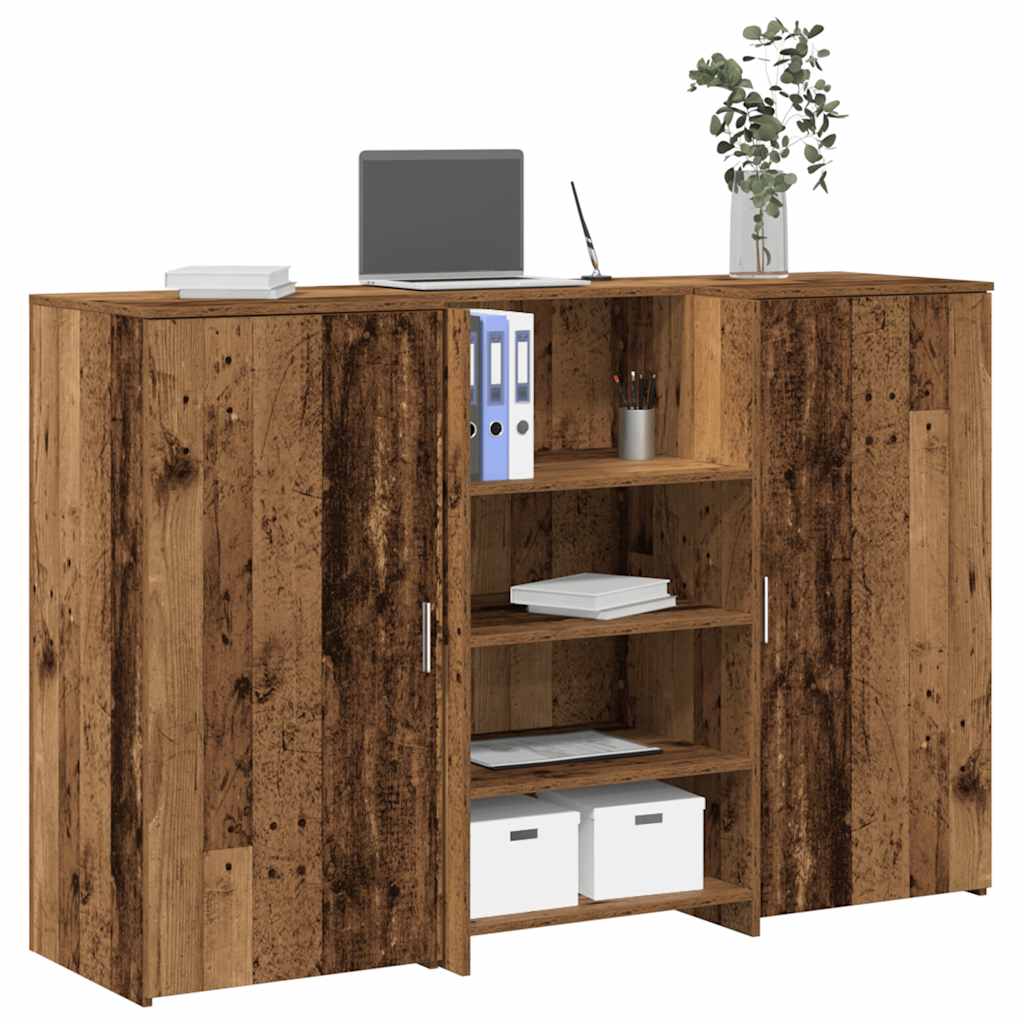 Empfangstheke Altholz-Optik 155x50x103,5 cm Holzwerkstoff