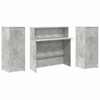 Empfangstheke Betongrau 180x50x103,5 cm Holzwerkstoff