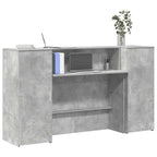 Empfangstheke Betongrau 180x50x103,5 cm Holzwerkstoff