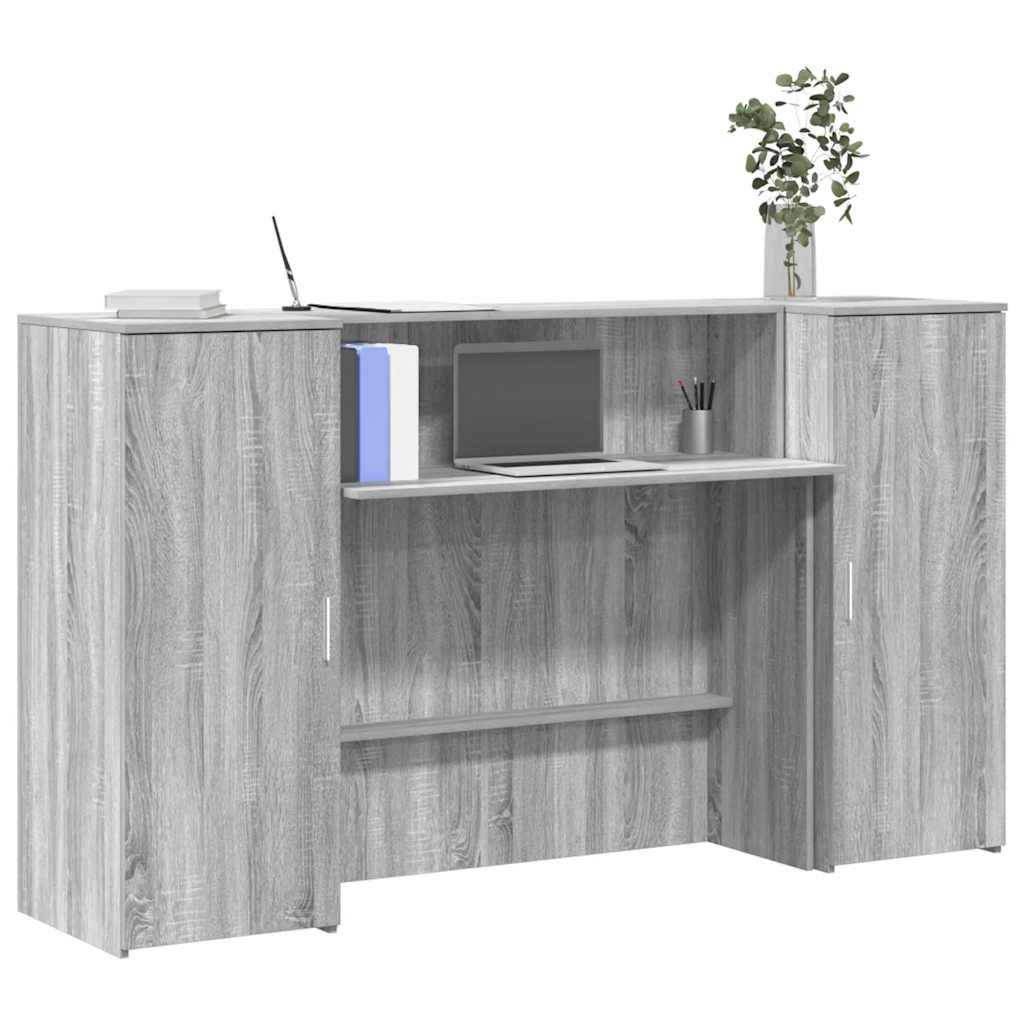 Empfangstheke Grau Sonoma 180x50x103,5 cm Holzwerkstoff